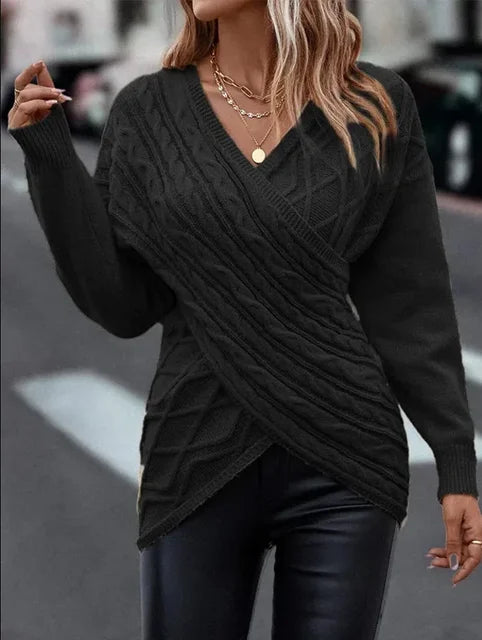 Schicker leichter gestrickter Pullover für Damen