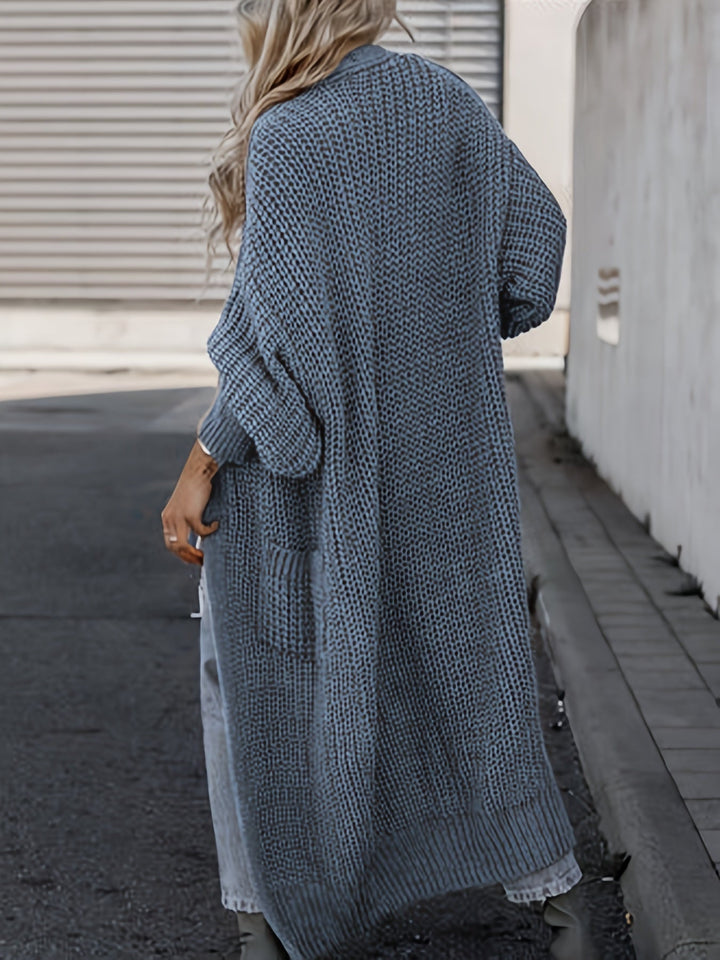 Langer Cardigan mit praktischen Taschen