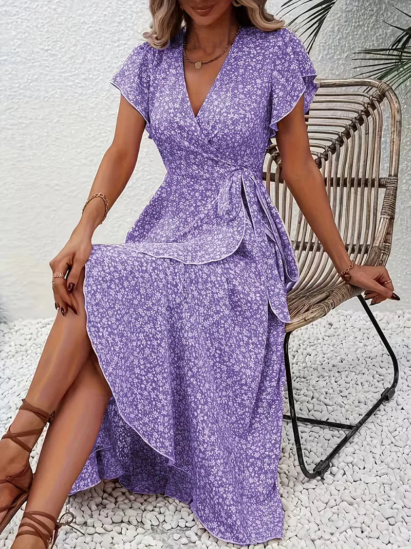 Florales Wickelkleid