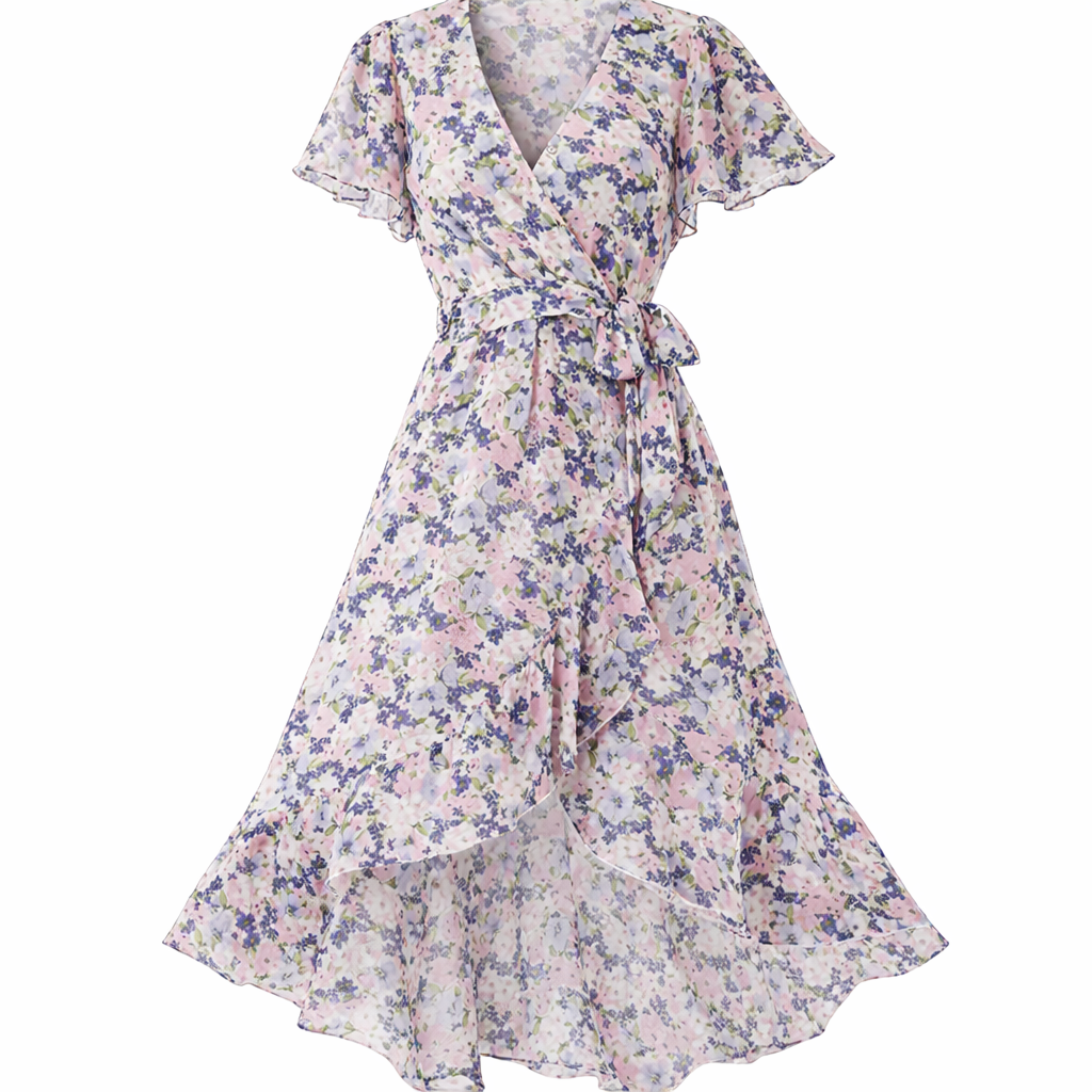 Geblümtes Midikleid für Damen