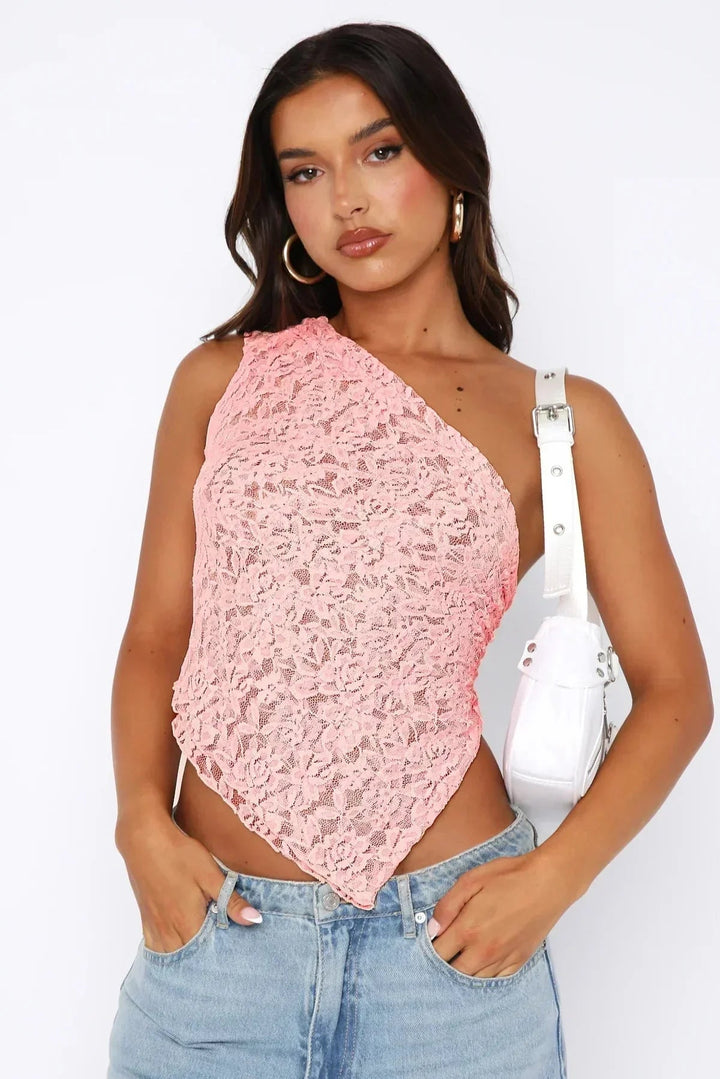 Damen Baila Spitzenbluse aus transparentem Stoff