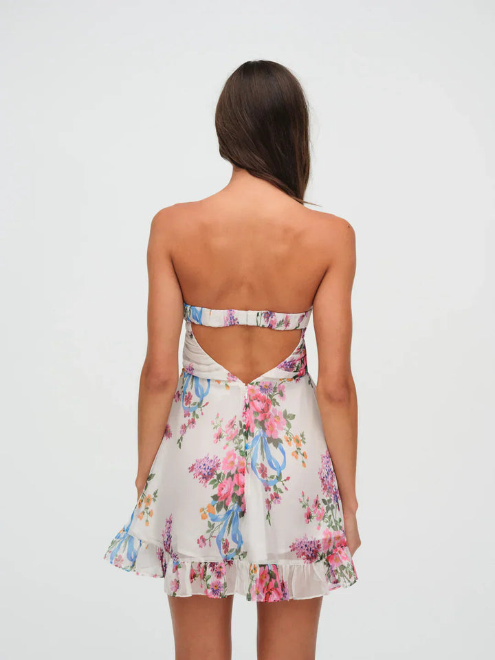 Fließendes florales Boho-Maxikleid