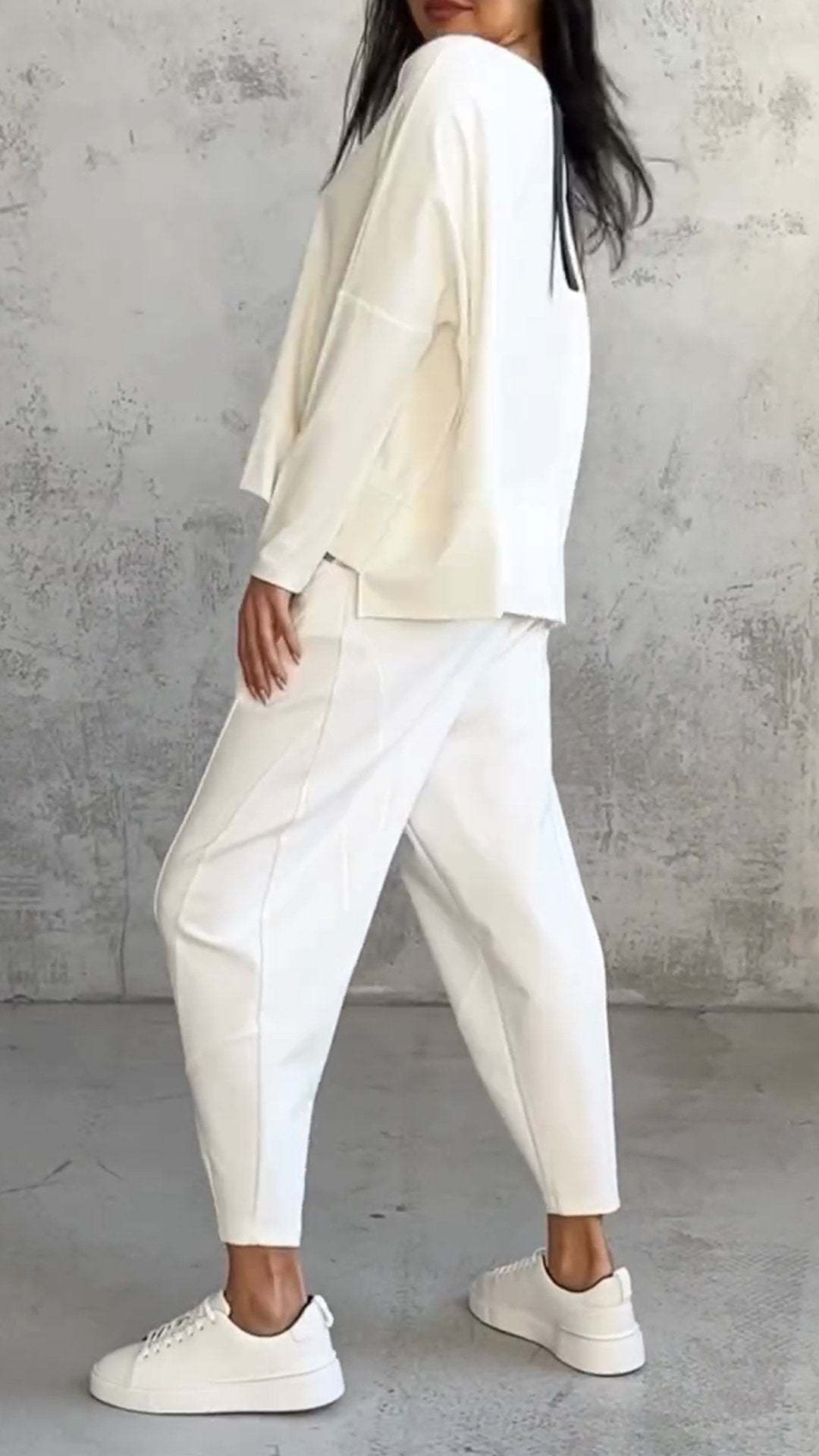 Gemütliches Strick-Zweiteiler-Loungewear-Set