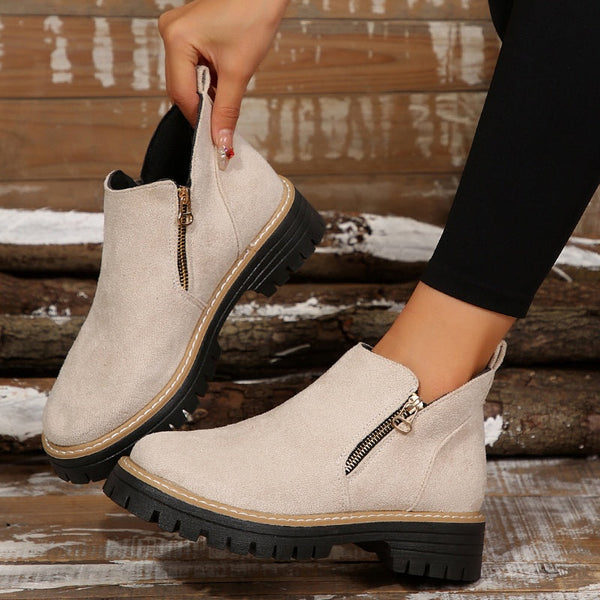 Schicke klassische Leder-Stiefeletten für Damen
