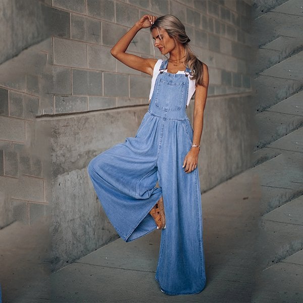 Nala - Damen Denim Jumpsuit