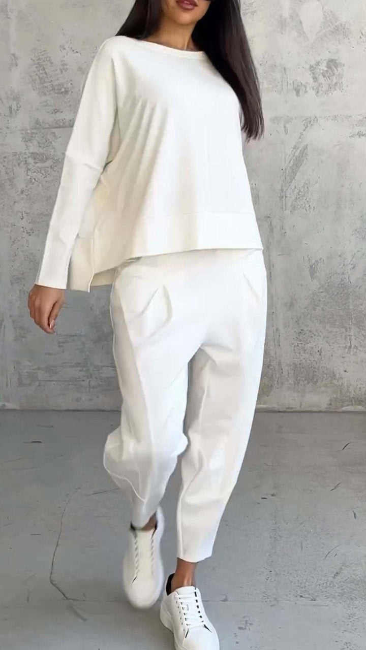 Gemütliches Strick-Zweiteiler-Loungewear-Set