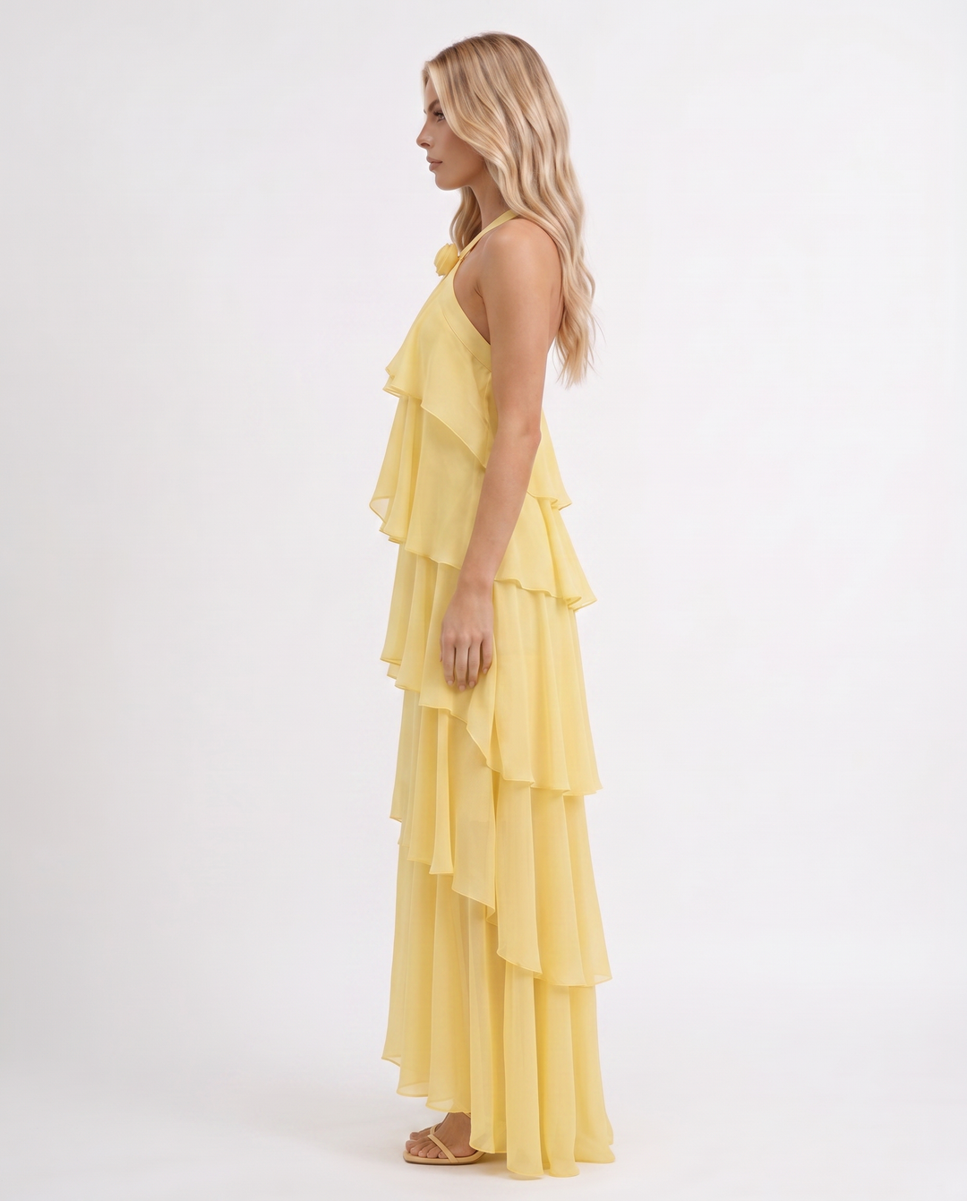 Damen ärmelloses Felicia Maxikleid mit Blumendruck