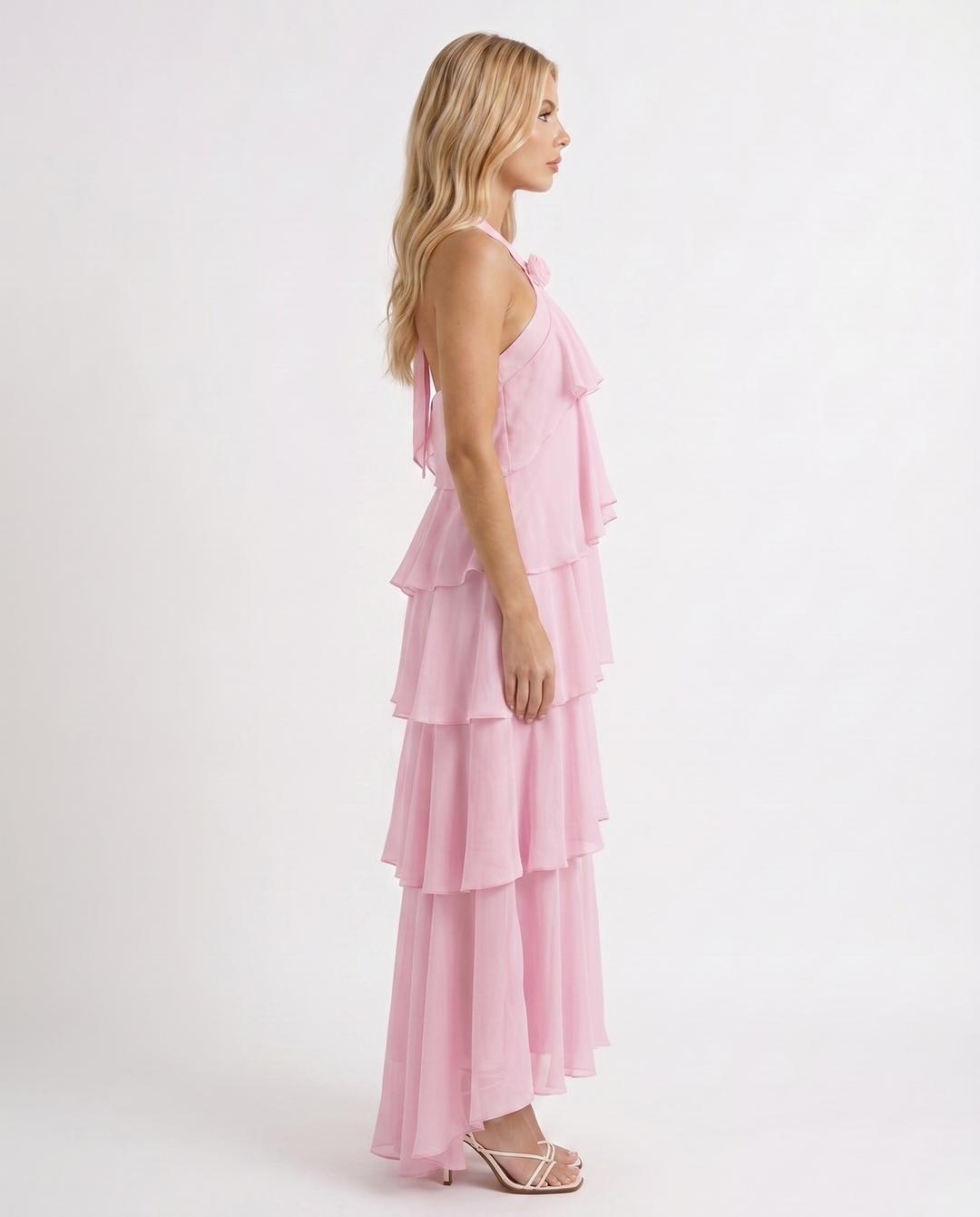 Damen ärmelloses Felicia Maxikleid mit Blumendruck