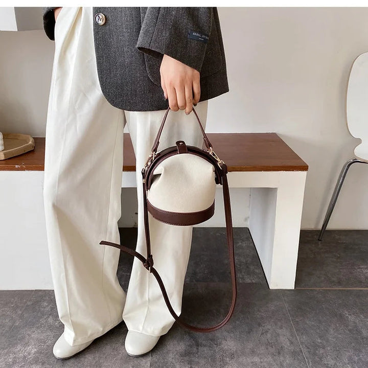 Retro Chic Eimer-Schulterhandtasche