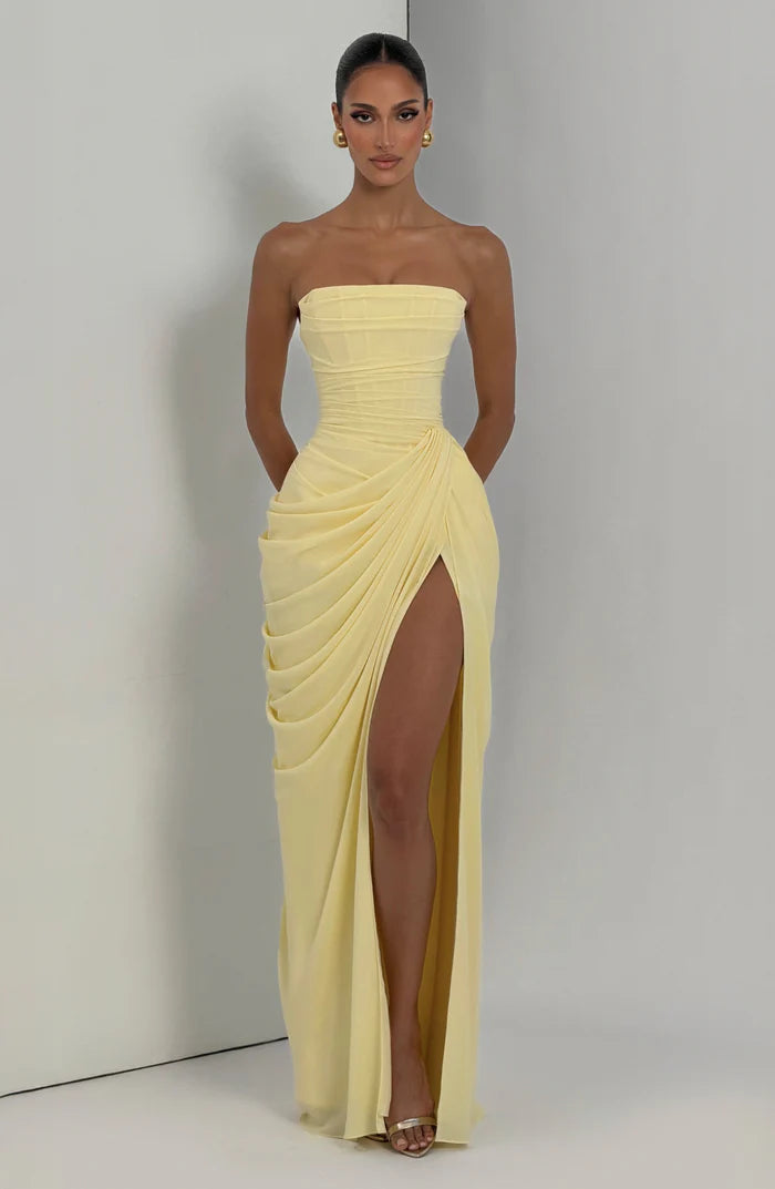 Amelia Ärmelloses Maxi-Kleid mit V-Ausschnitt