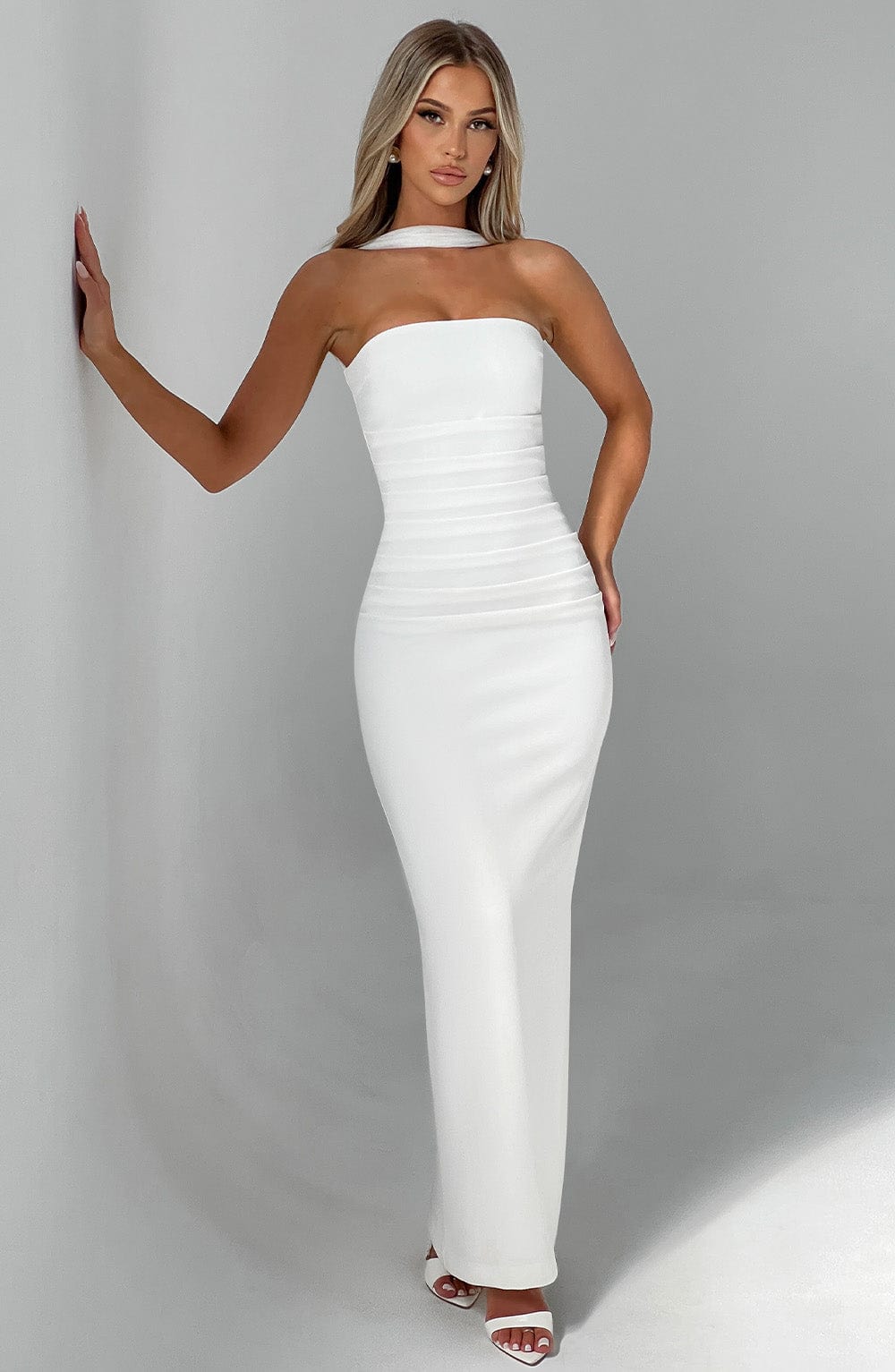 Damen Maxikleid Bodenlange Elegante Silhouette