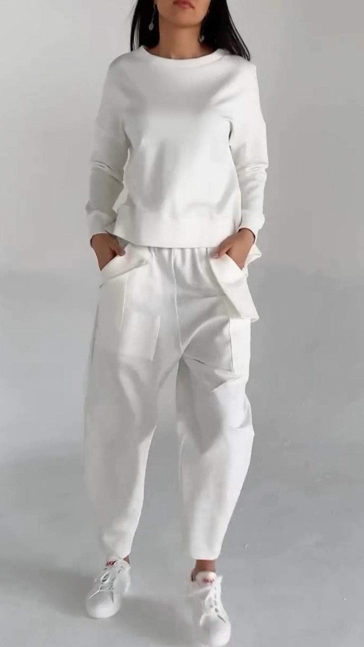 Gemütliches Strick-Zweiteiler-Loungewear-Set