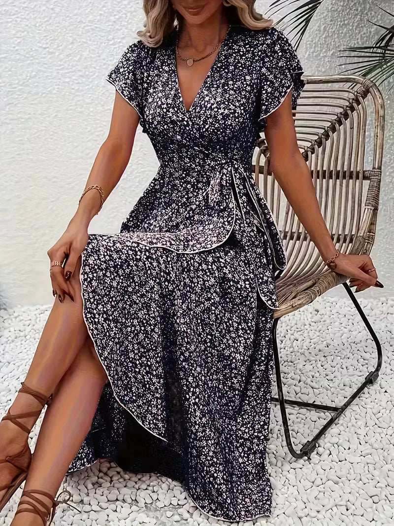 Florales Wickelkleid