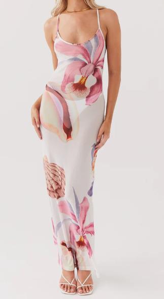 Damen Blumen Maxikleid Sommer Ärmelloses Strandkleid