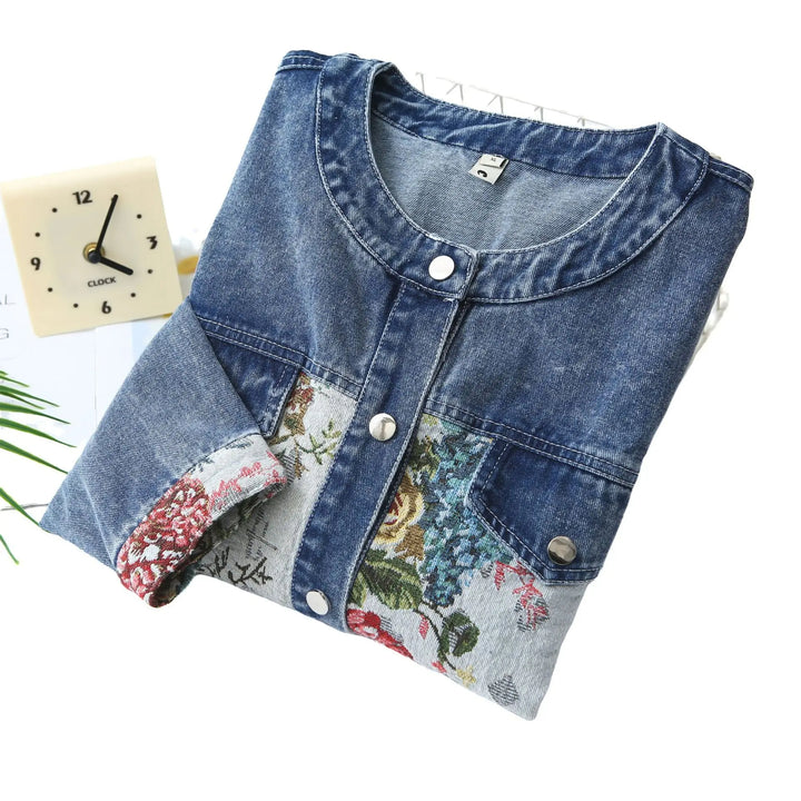 Dagmar® | Denimjacke mit Blumenstickerei