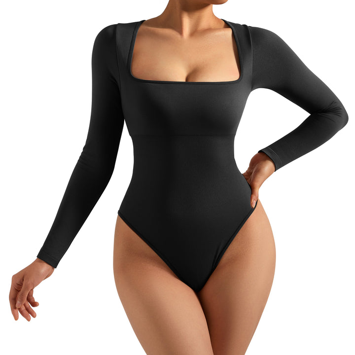 Lässiger figurbetonter Langarm-Body für Damen