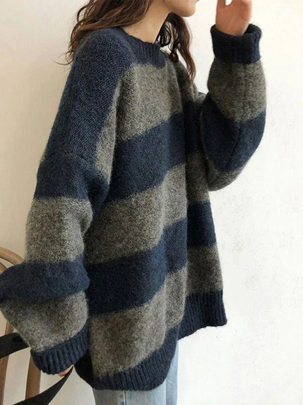 Gemütlicher Eleganter Oversize Strickpullover für Damen