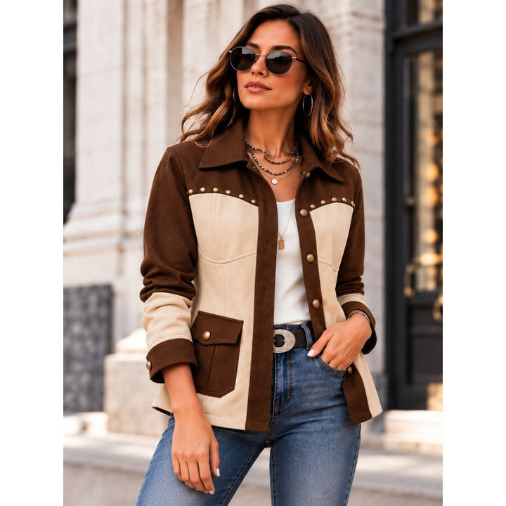 Lässige Damenjacke im Retro-Design für kühle Tage