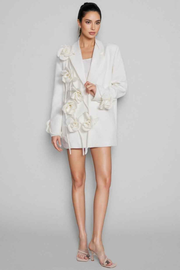 Blumiger Reversmaßgeschneiderter Blazer