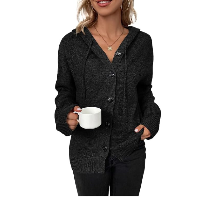 Gemütlicher Strick-Cardigan mit Knöpfen für Damen