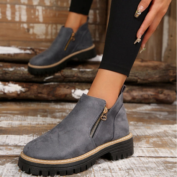 Schicke klassische Leder-Stiefeletten für Damen
