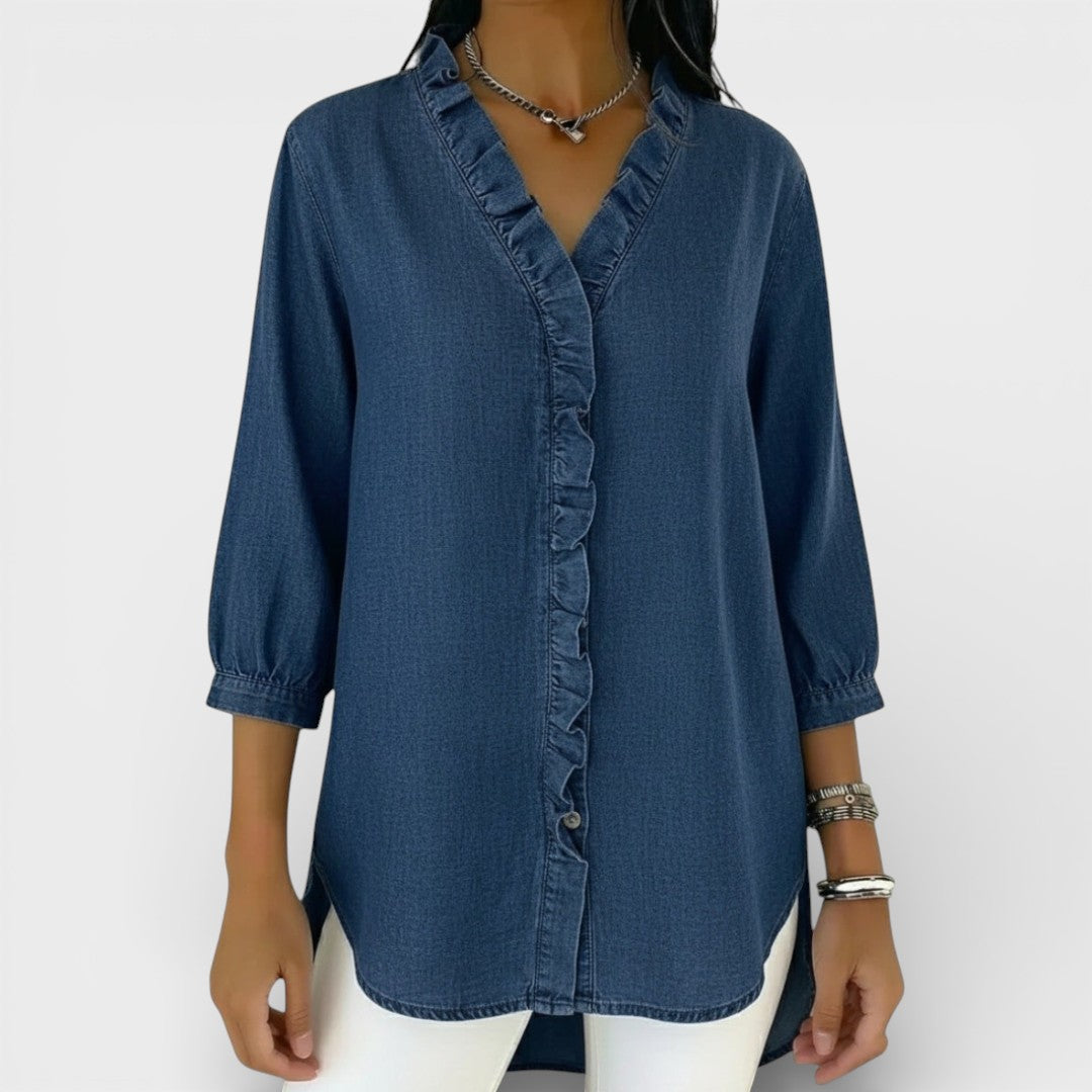 Elegante Bluse mit Rüschen für Damen
