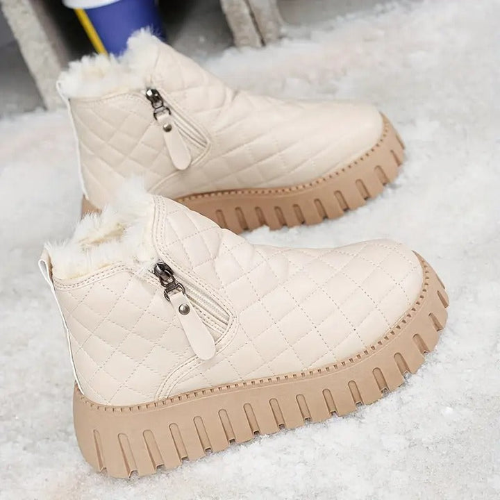 Damen-Leder-Winterstiefel mit orthopädischer Unterstützung