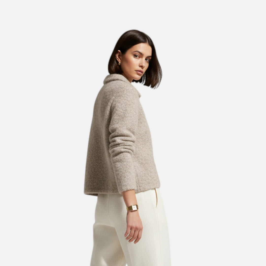 Gemütlicher Strickcardigan mit Blumenmuster für schicke Herbstmode