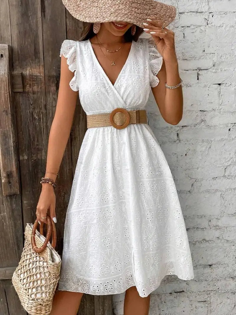 Kleid mit Flatterärmeln