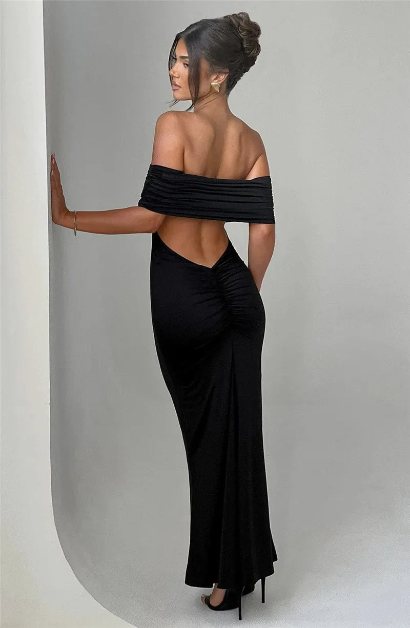 Sexy trägerloses, rückenfreies Maxikleid für Damen