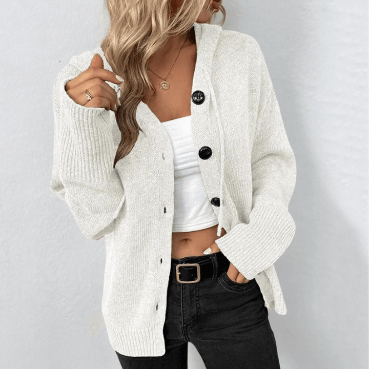 Gemütlicher Strick-Cardigan mit Knöpfen für Damen