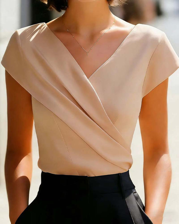 Damen T-Shirt mit kurzen Ärmeln als lässiger Basic-Look