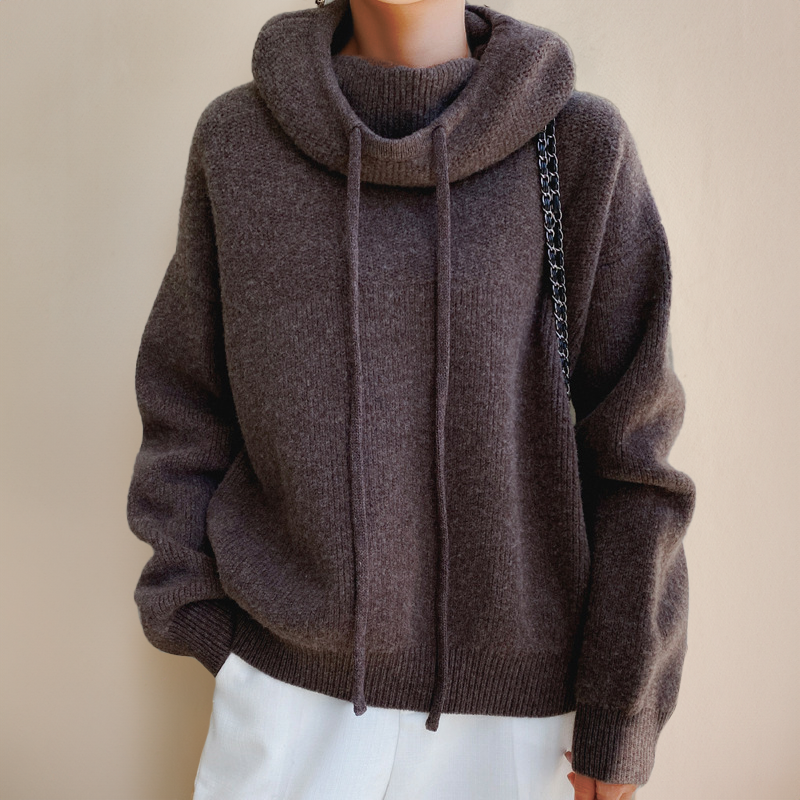 Damen Merinowoll-Rollkragenpullover