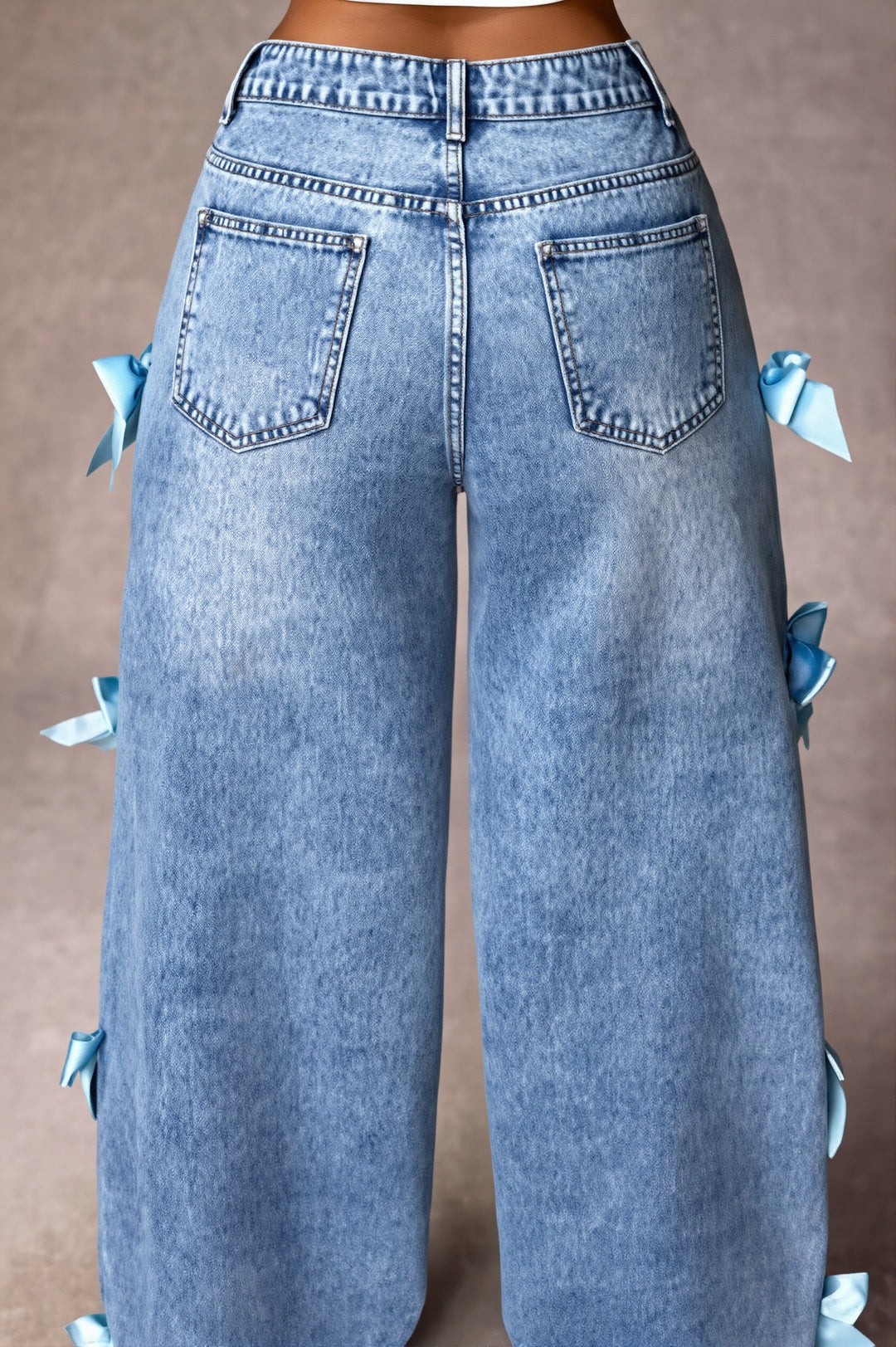 Damen Straight Leg Jeans im lässigen Alltagslook aus gewaschenem Denim
