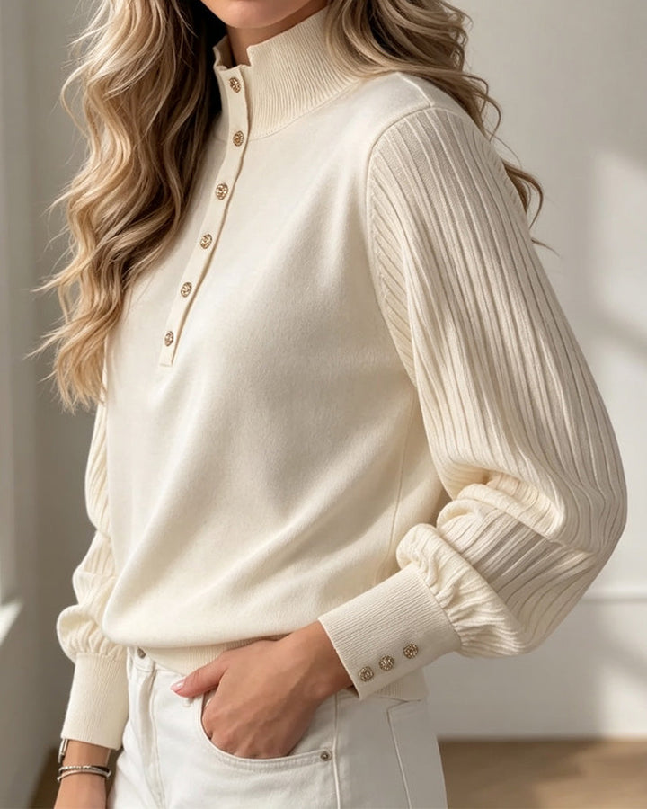 Damenpullover mit hochgeschlossenem Rollkragen für einen eleganten Look