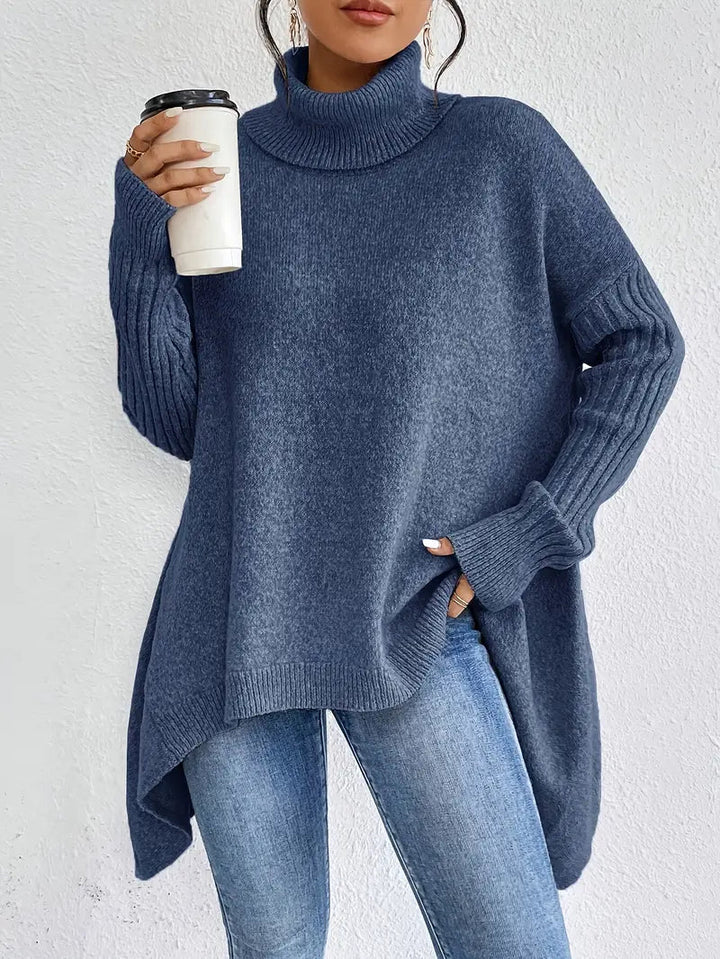 Cozy long turtleneck sweater for everyday comfort 
