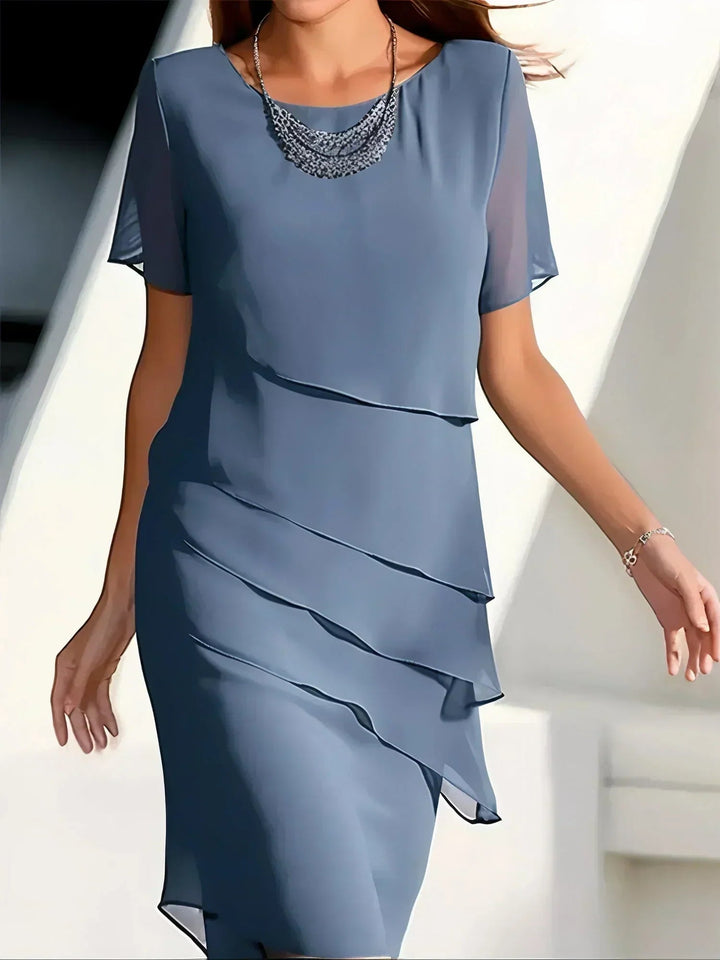 Elegantes Damen-Midikleid Klassischer Chic Abendkleidung