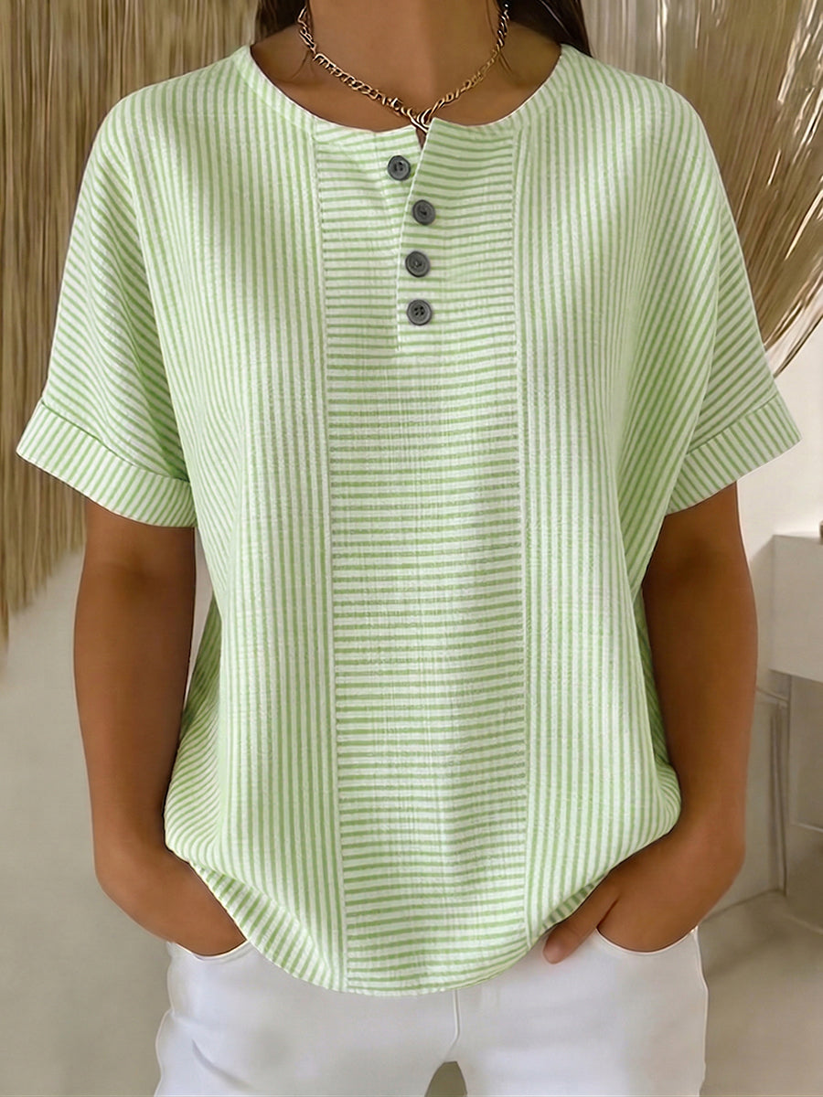 Farbchichte gestreifte Bluse für Damen