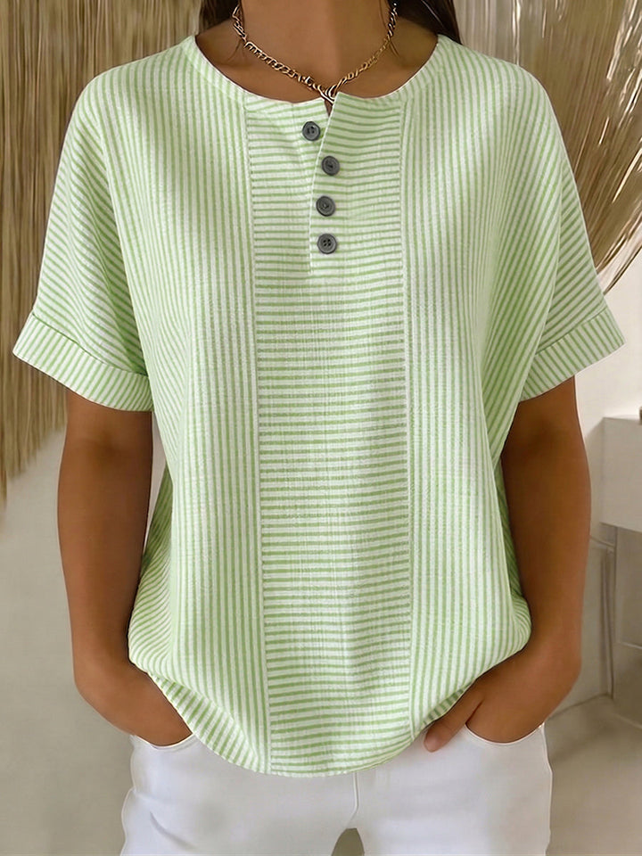 Farbchichte gestreifte Bluse für Damen