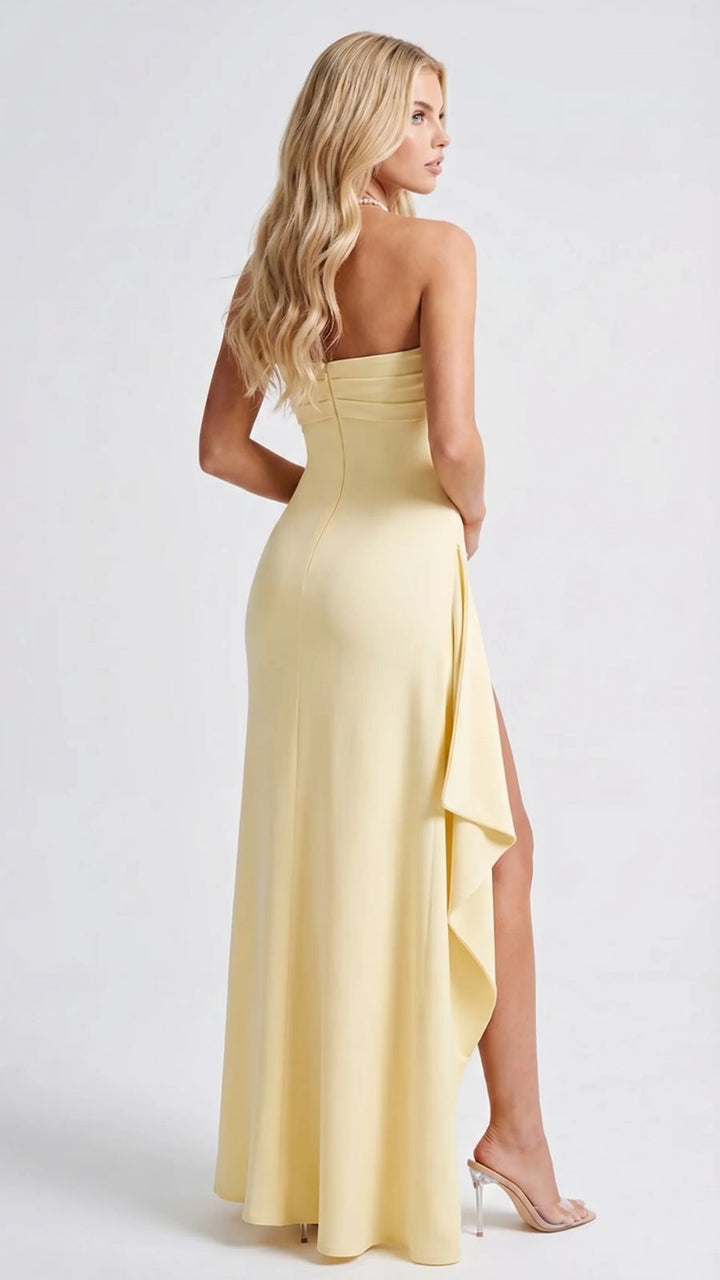 Cora ärmelloses Maxikleid mit seitlichen Schlitzen