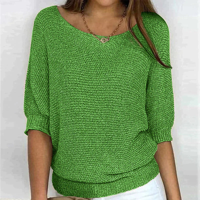 Gemütlicher schicker Strickpullover für den Alltag