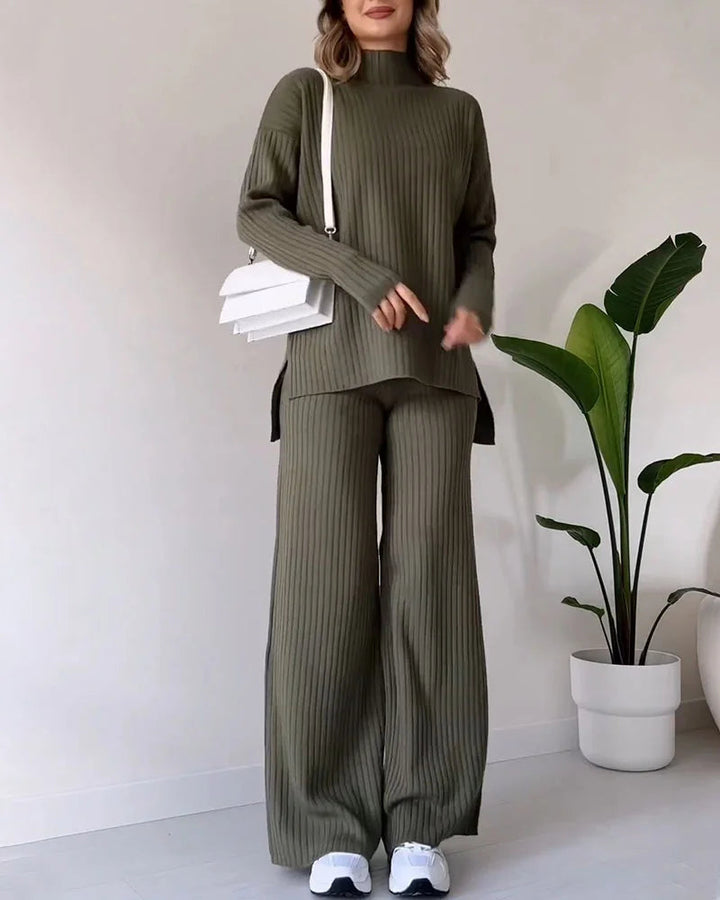 Schickes zweiteiliges Set mit Schlitz für mühelosen lässigen Stil