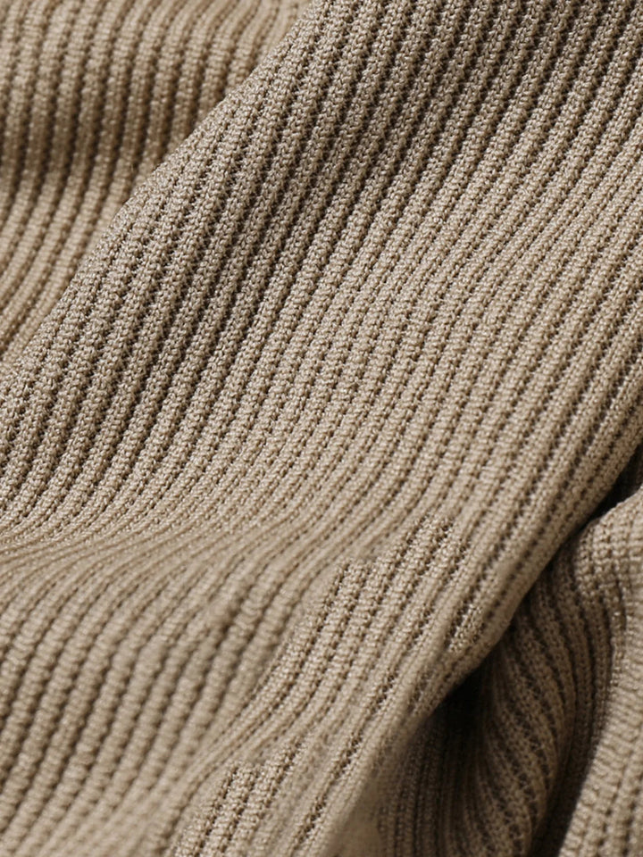 Gemütliches geripptes Crop-Sweatshirt mit Reißverschluss