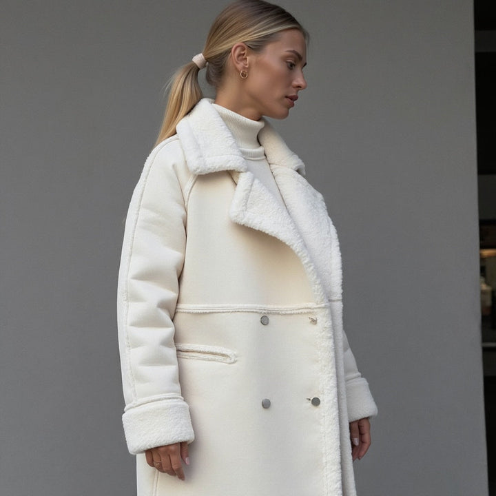 Eleganter Wintermantel aus Wildleder