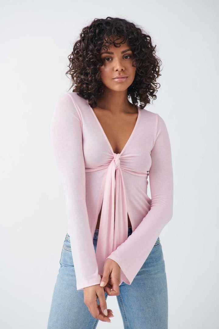 Damen Jessalyn Crop-Top mit Knoten vorne