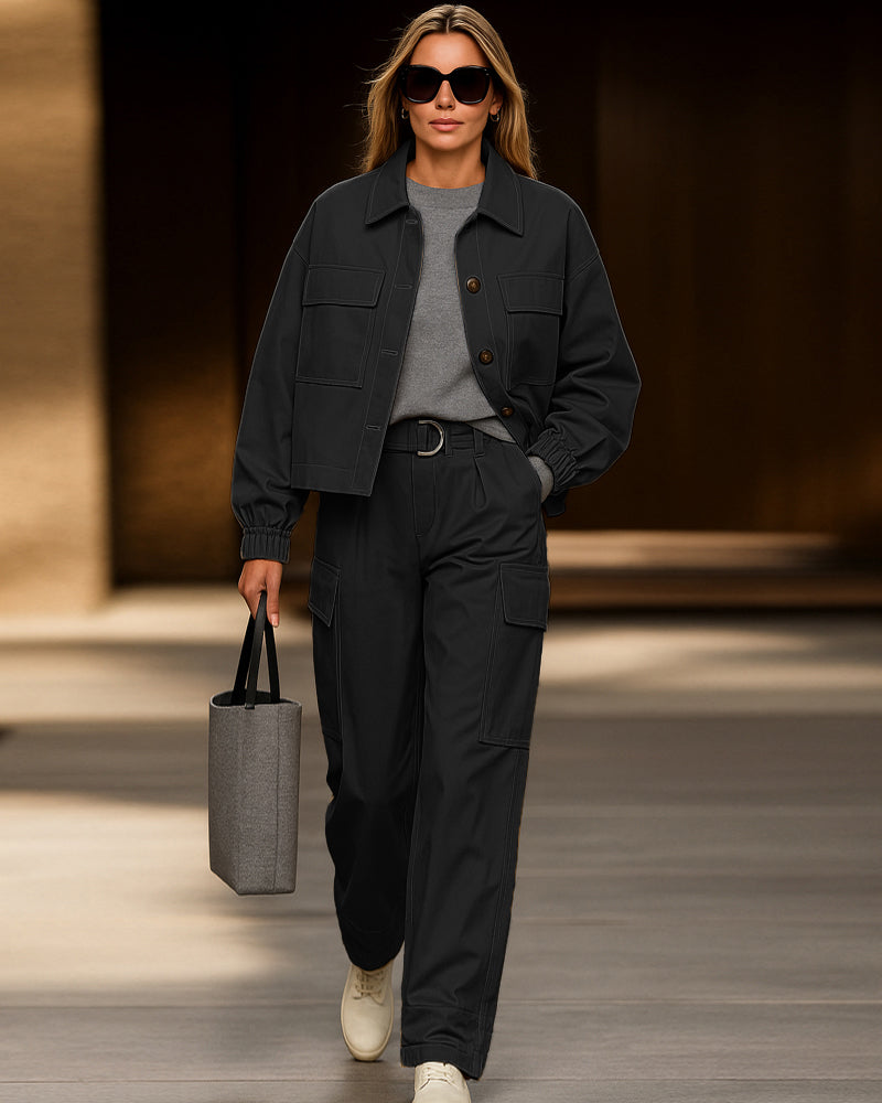 Moderne Utility-Transportjacke und Hose Set