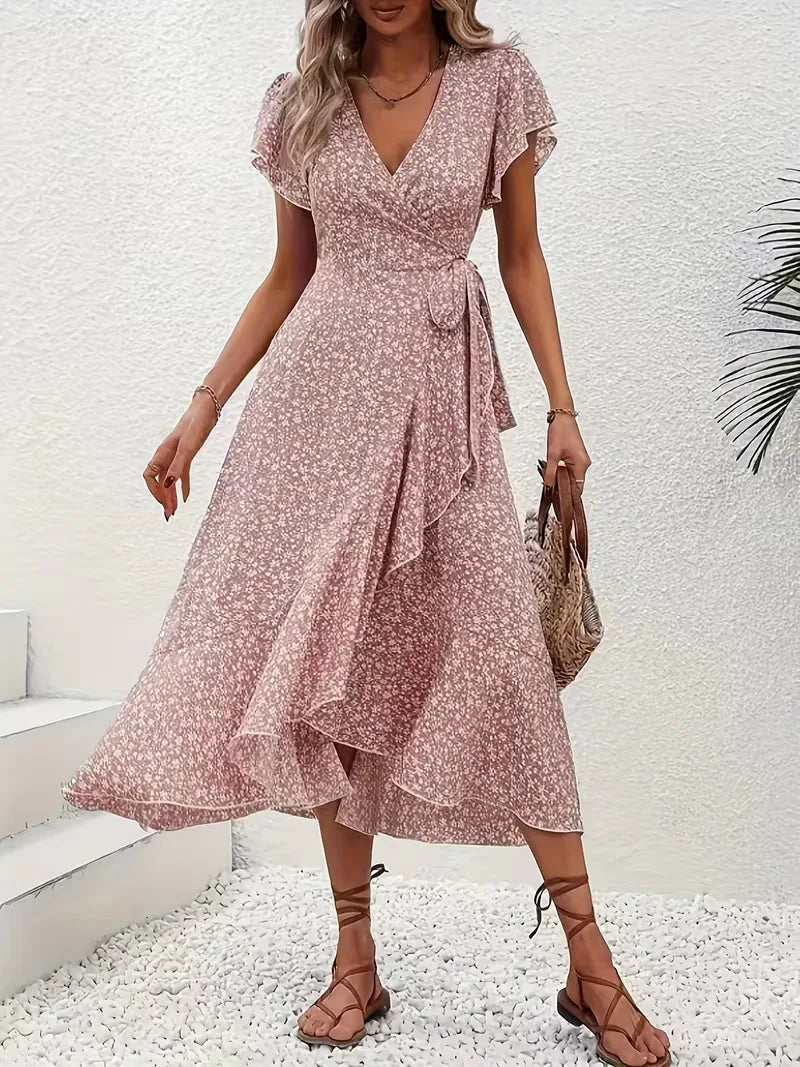 Florales Wickelkleid