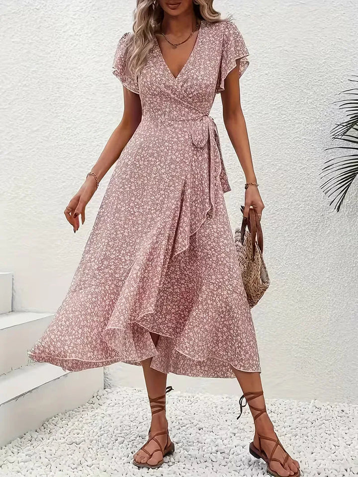 Florales Wickelkleid