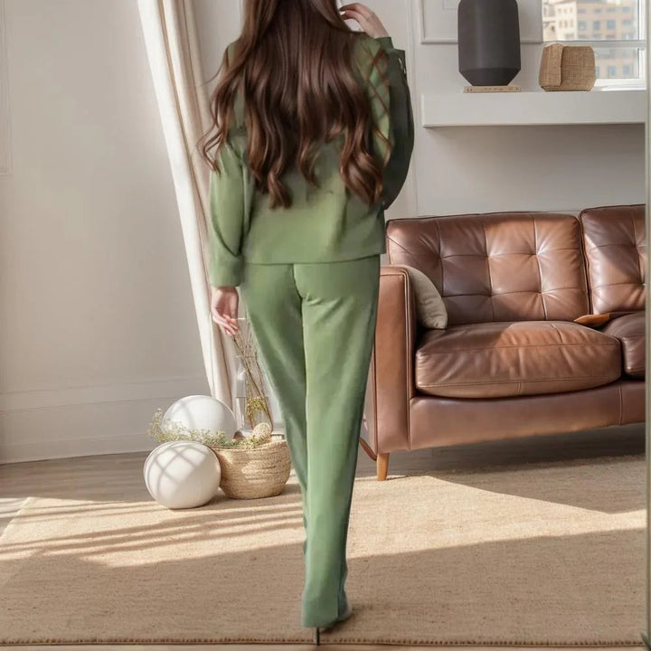 Weiches Sweatshirt-Set mit dezentem Glanz