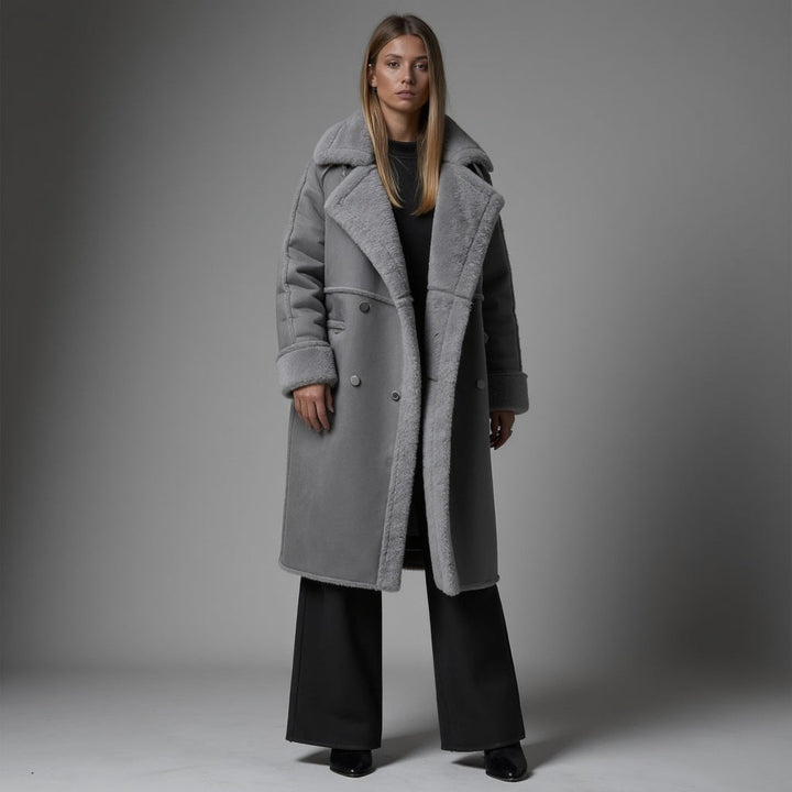 Eleganter Wintermantel aus Wildleder